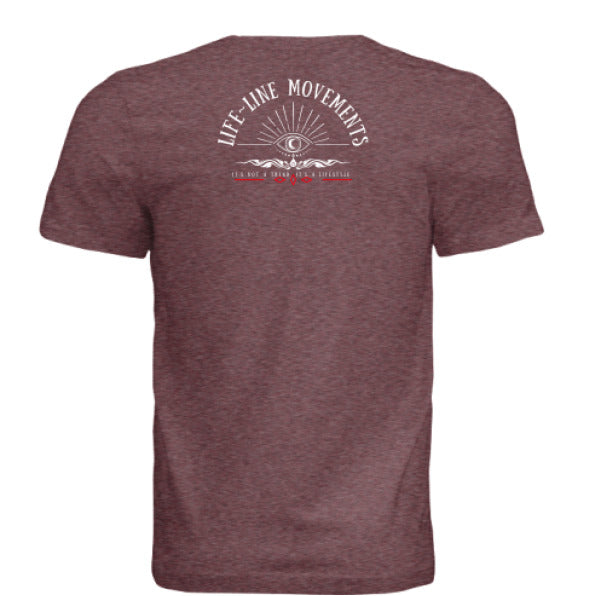 MAROON TRIBLEND - BACK